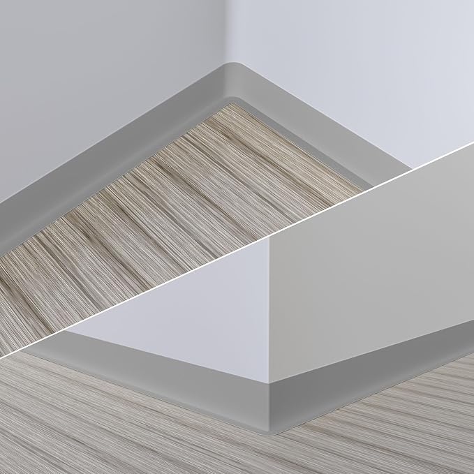 Duzzy Flexible Baseboard Molding Trim, 5 Inch x 60 Feet Peel and Stick Rubber - Image 7