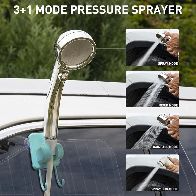 Portable Hot Shower for Camping Shower Tent Kit, 1000W Immersion Heater - Image 4