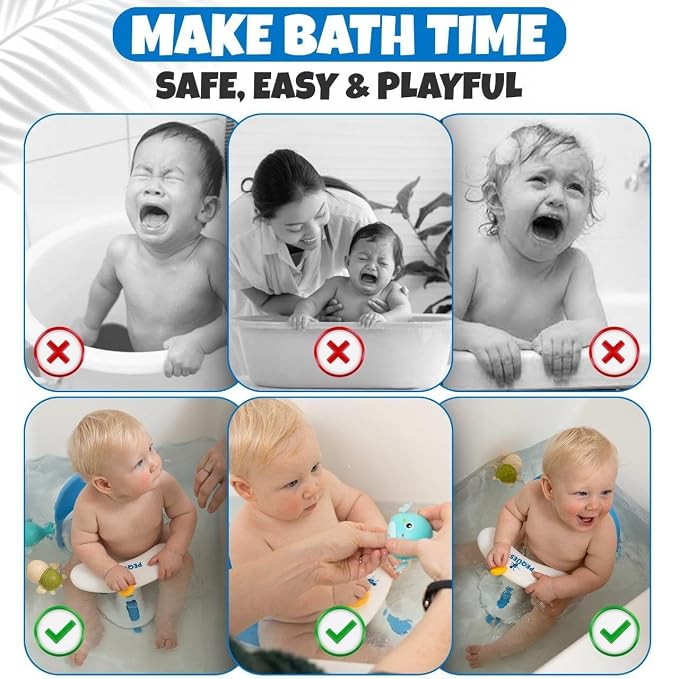Baby Bath Seat for Babies 6 Months & Up Sitting Up | Non-Slip Bath Seat - Image 5