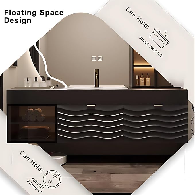 56IN Modern Bathroom Vanity - Image 7