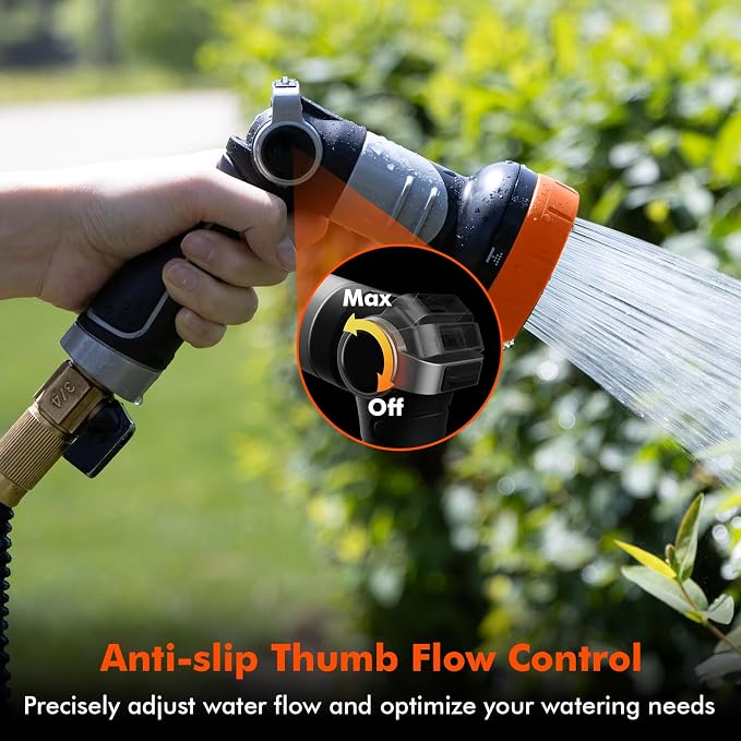 RESTMO 2-IN-1 Garden Hose Nozzle, Heavy Duty Metal Water Hose Nozzle - Image 6