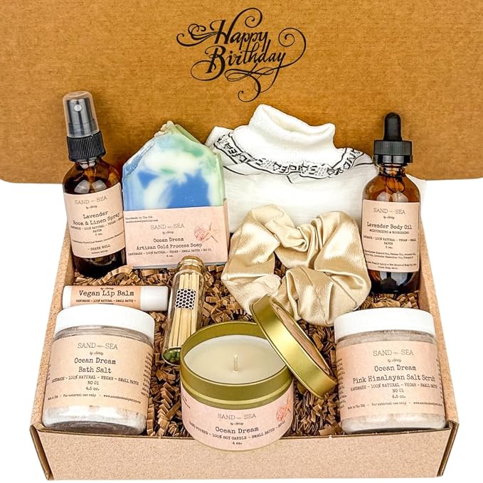 Happy Birthday Spa Gift Box for Women by SandSeabyAshley