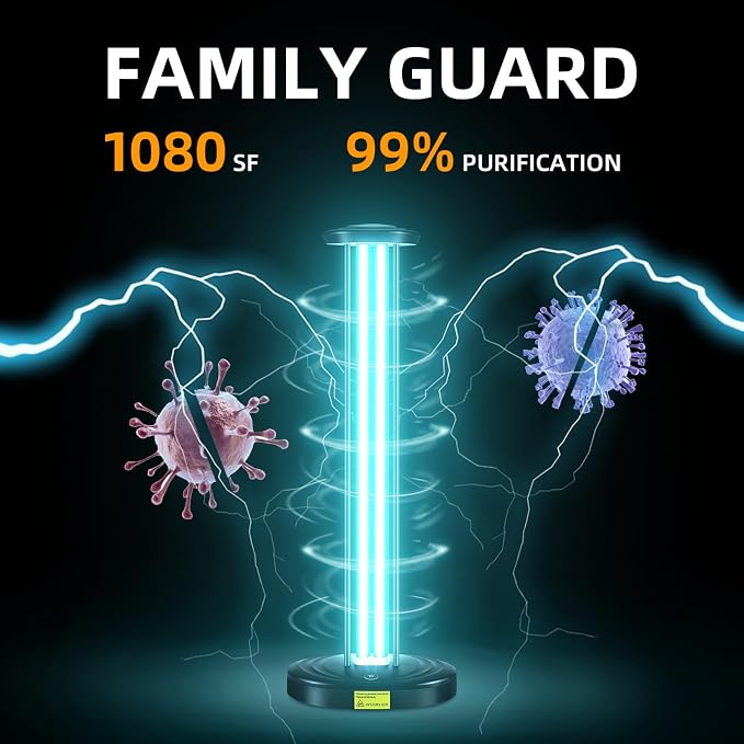 100W UV Light with Ozone, 3-Gear Timer & Remote Control, Home Purification - Image 6