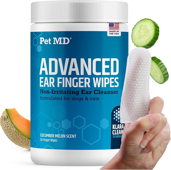 Pet MD Advanced Ear Finger Wipes by PetMD