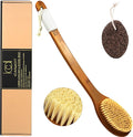 ICANdOIT-17.71Inch Natural Stiff Sisal Bristles Anti-Slip Long Handle Bath Brush by Beautyisanattitude-ICANdOIT
