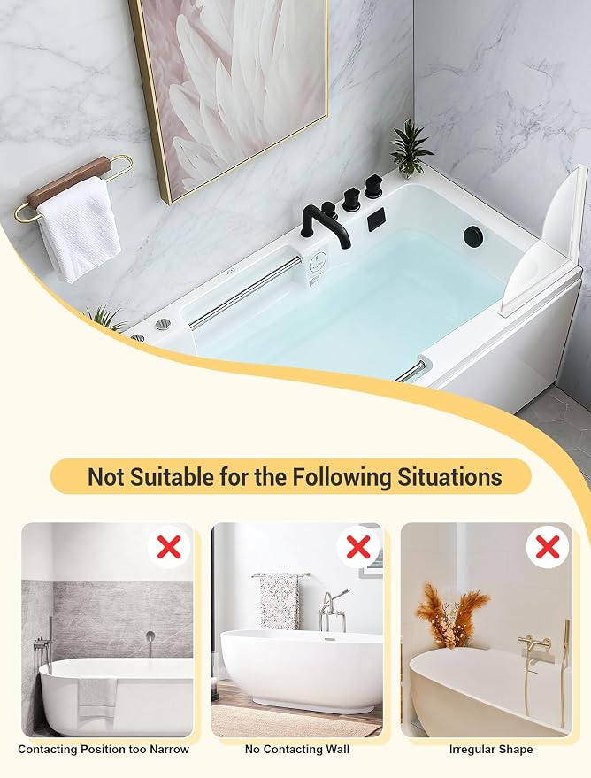 2 Pack Large Shower Splash Guard Kit, Upgrade 9.25 x 9.25 Bathtub Shower Water - Image 6