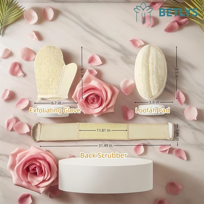 Natural Loofah Sponge Exfoliating Body Scrubber, Loofa Back Scrubber - Image 6