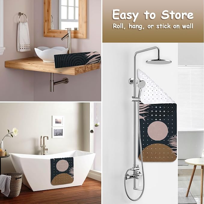 Bathtub Mat Non Slip, Bohemia Extra Long Bath tub Mat Shower Floor Mat - Image 4