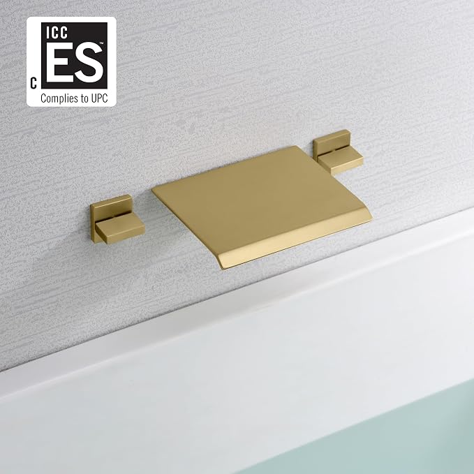 SUMERAIN Waterfall Tub Faucet Wall Mount Bathtub Faucet - Image 2
