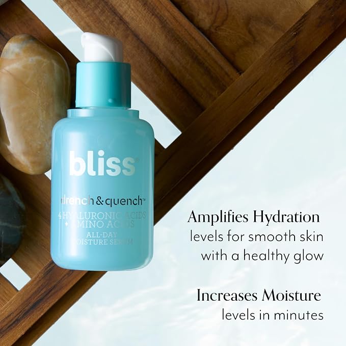 Bliss Hyaluronic Acid Drench & Quench Facial Serum – Hydrating Serum - Image 2