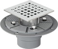 Neodrain Square Shower Drain, 4 inch Stainless Steel 304 Grate and PVC Drain by Neodrain