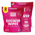 Super Fresh Shower Wipes Large RoseWater Body Wipes by SuperFreshCo