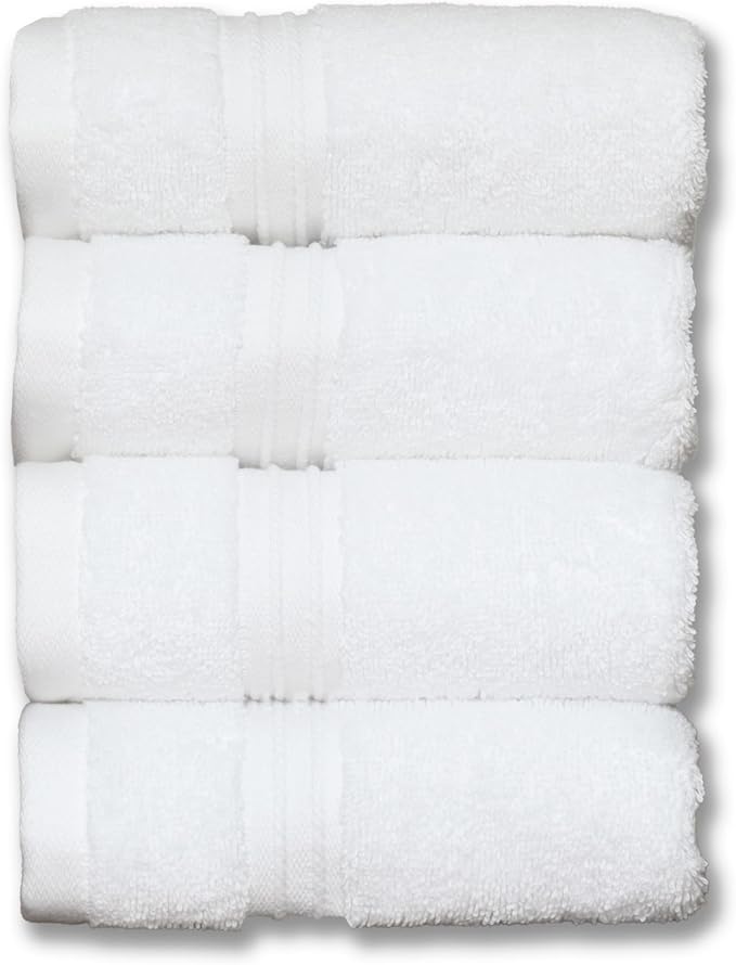 Milara Turkish Super-Plush Wash Cloths Set 4-Piece | Premium 100% Cotton by MilaraCreations