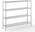 18" Deep x 72" Wide x 64" Height Wire Shelving Kit | 4-Tier | NSF Commercial by Regal+Altair