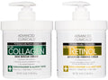 Advanced Clinicals Retinol Body Lotion + Collagen Cream Fragrance Free Face by AdvancedClinicals