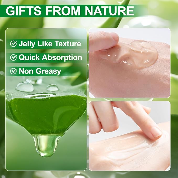 Erinde 120 Pack Aloe Vera Gel for Face, Hair & Body, 99% Pure Aloe Vera Gel for - Image 4