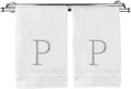 Monogrammed Hand Towel, Personalized Initial Gift, Extra Absorbent 100% Turkish by BareCotton