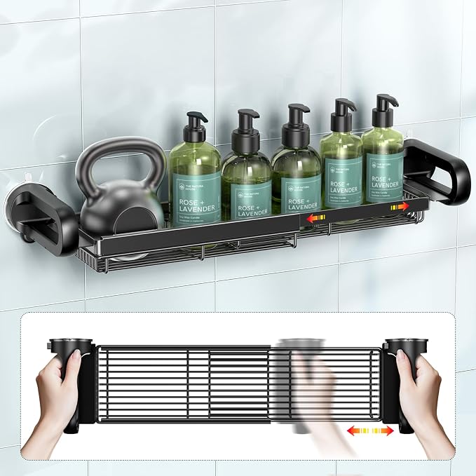 JOTPE Shower Caddy Suction Cup, Expandable Suction Shower Shelf - Image 8