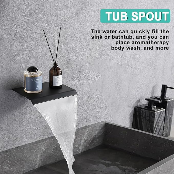 10 Inch Shower Faucet Set, Ceiling Mounted Rainfall Shower System - Image 3