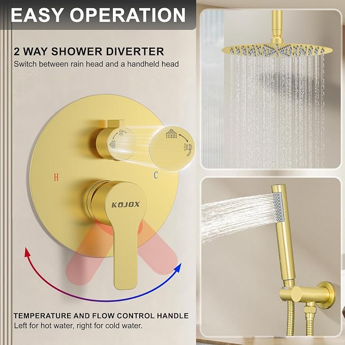 Kojox Shower System- Ceiling Shower Faucet Set - Image 5