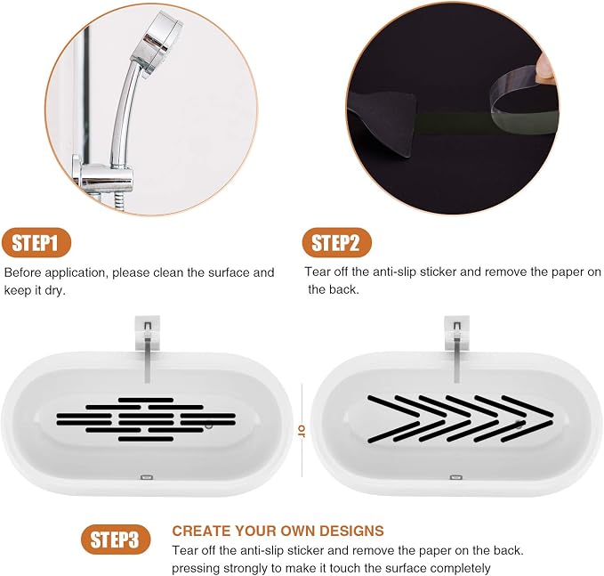 Non-Slip Bathtub Stickers 24 PCS Safety Bathroom Tubs Showers Treads Adhesive - Image 5