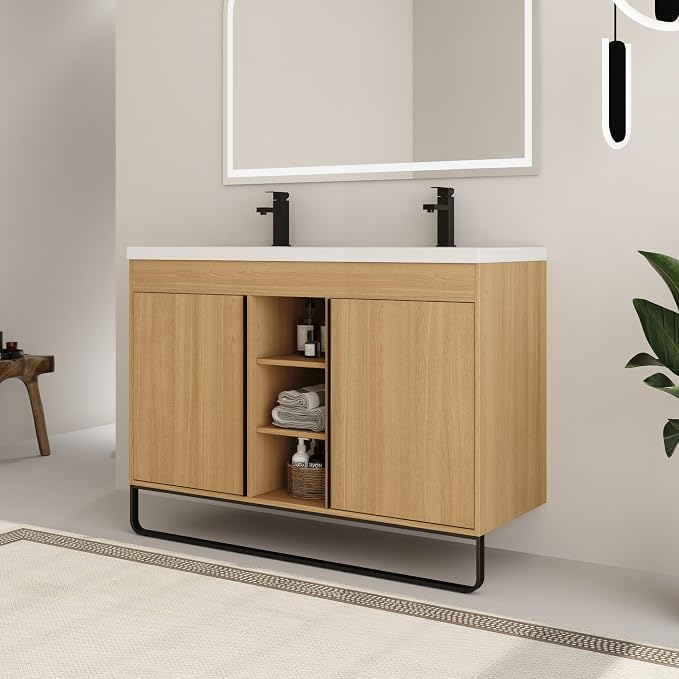 48 Inch Double Sink Bathroom Vanity, Premium Wooden Cabinet by BeyondYourImagination