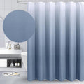 Gibelle Ombre Blue Shower Curtain, 3D Embossed Textured Herringbone Fabric by Gibelle