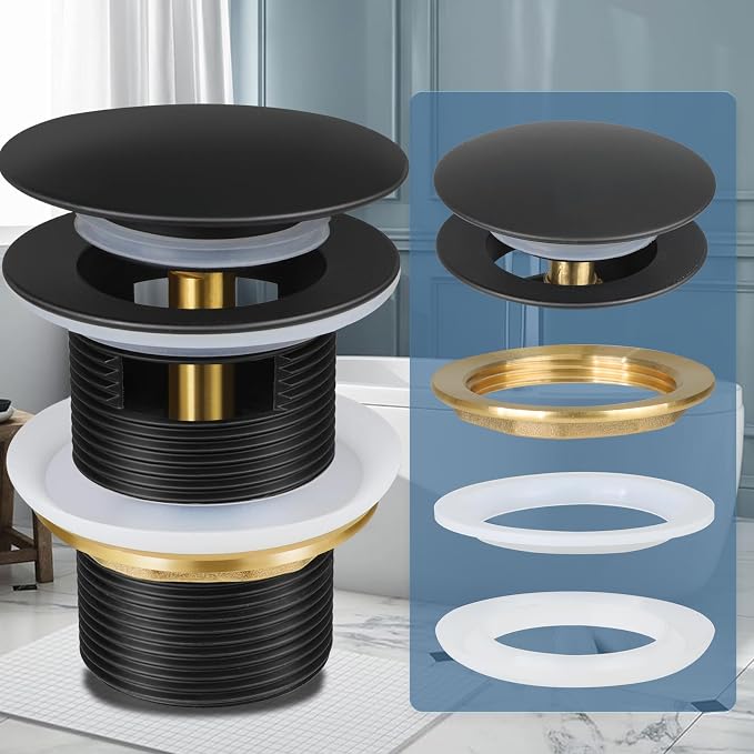 Pop-up Drain Kit for Freestanding Bathtub Tub Drain/Stopper, Freestanding - Image 9
