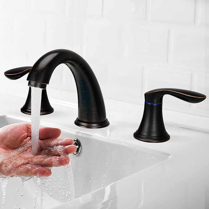 Bathroom Sink Faucet, Faucet for Bathroom Sink, Widespread ORB Bathroom Faucet - Image 2