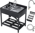 37In Stainless Steel Freestanding Utility Sink by Unknown