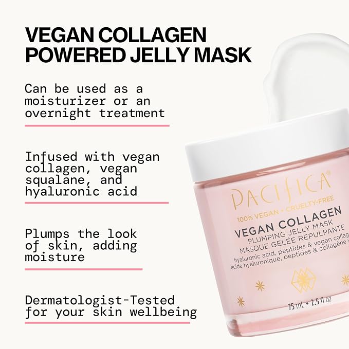 Pacifica Vegan Collagen Plumping Jelly Mask – Overnight Hydrating Face Mask - Image 4