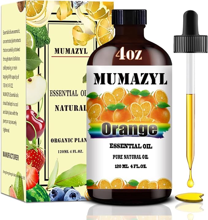 Sweet Orange Essential Oil, Sweet Orange Oil 4 Fl Oz 120ML by MUMAZYLESSENTIALOIL