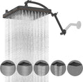 Hibbent Rain Shower Head, Brass Adjustable Shower Arm Extender, Waterfall fixed by Hibbent