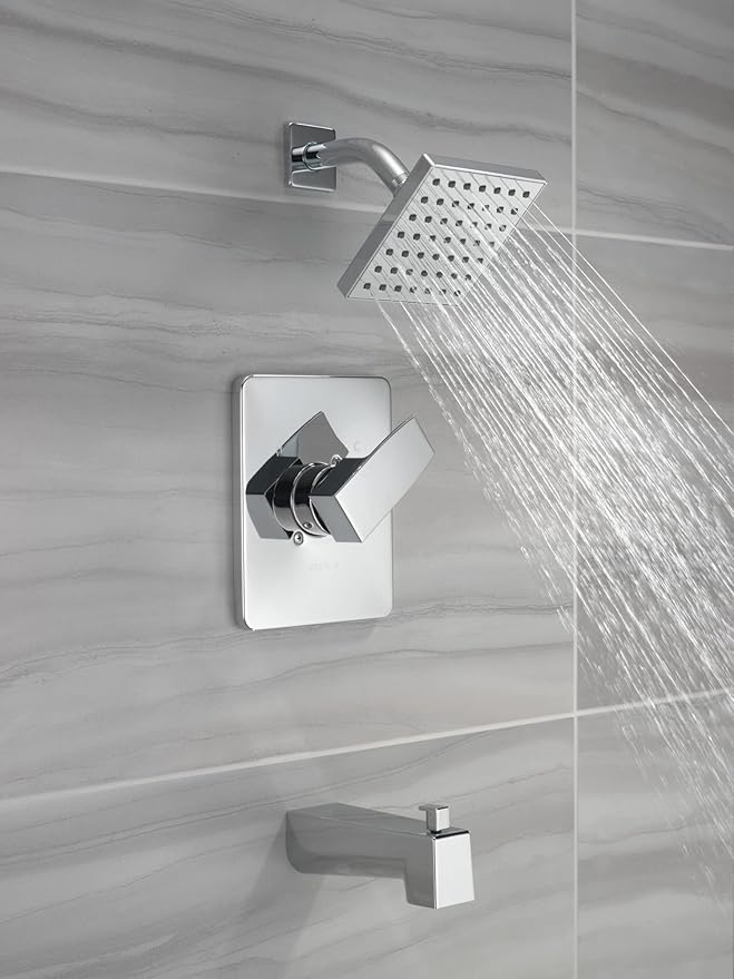 Delta Faucet Modern Single-Handle Chrome Tub and Shower Trim Kit, Shower Faucet - Image 2