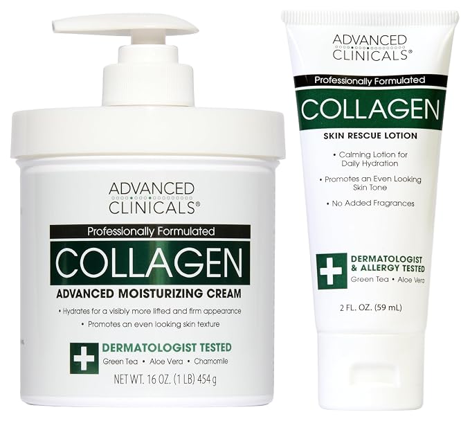 Advanced Clinicals Collagen Cream Body Lotion & Face Moisturizer | Skincare by AdvancedClinicals