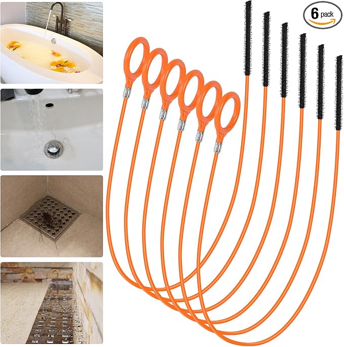 32 Inch Snake Drain Hair Removal Tool, Anti-Break Metal by Unknown