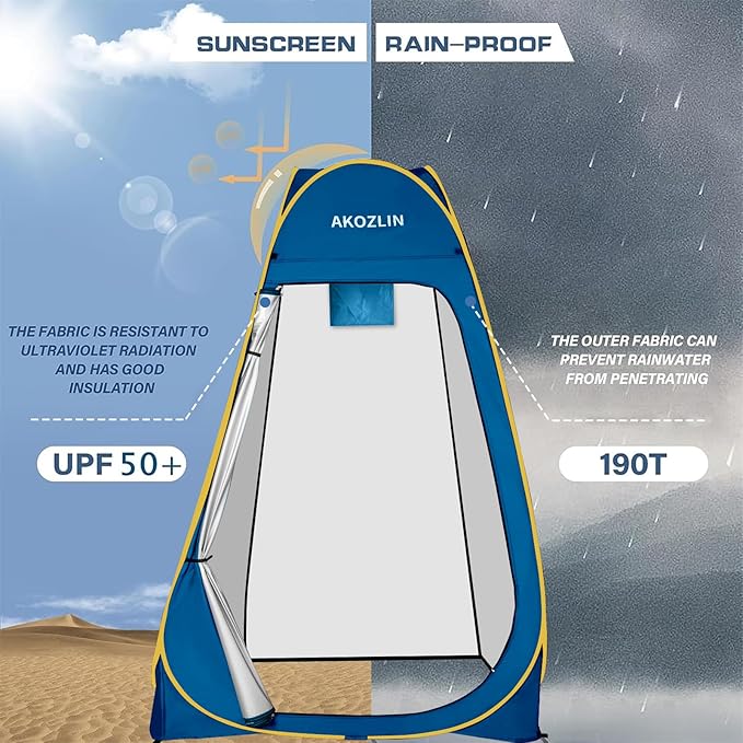 AKOZLIN Portable Pop Up Shower Tent Instant Privacy Dressing Changing Tent - Image 4