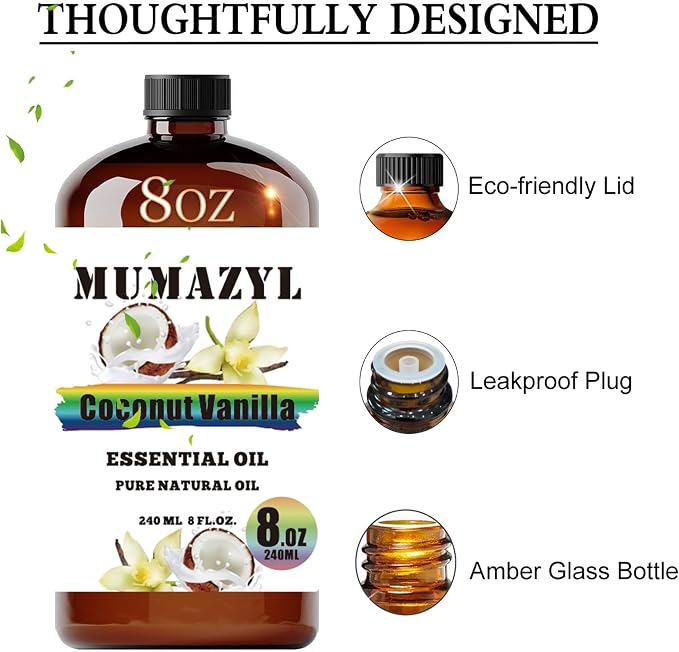 Coconut Vanilla Essential Oil, Coconut Vanilla Oil 8 Fl Oz 240ML - Image 2