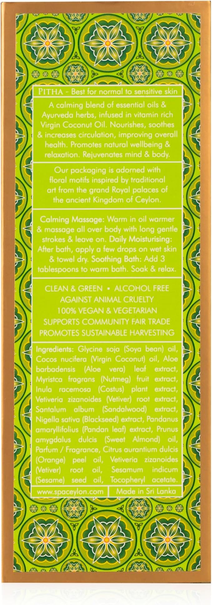 SPA CEYLON Aloe Vera & Pandanus Massage & Bath Oil | Natural Therapy Blend | - Image 4