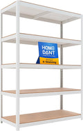 HOMEDANT House 48.1" W Deep 5 Tier Heavy Duty Garage Shelving Adjustable Metal by TheBestOrganizingSolution