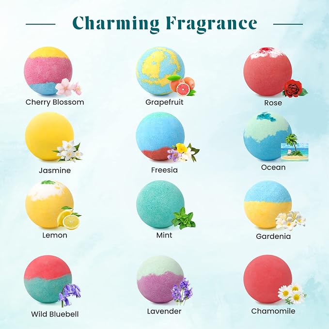 Bath Bombs for Women, Stocking Stuffers, Mothers Day Presents for Mom, Bath Bomb - Image 2