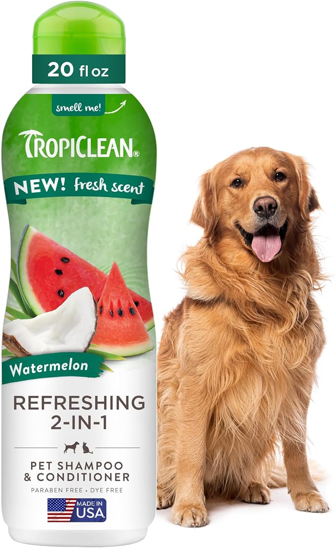TropiClean Watermelon Refreshing 2-in-1 Cat & Dog Shampoo and Conditioner | Cat by TropiClean