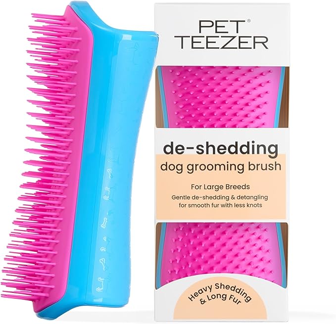 Pet Teezer De-Shedding Dog Brush by Tangle Teezer, Dog Grooming Tool by PetTeezer