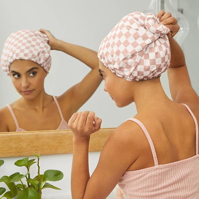 Kitsch Luxury Shower Caps for Women Reusable Waterproof - Image 7