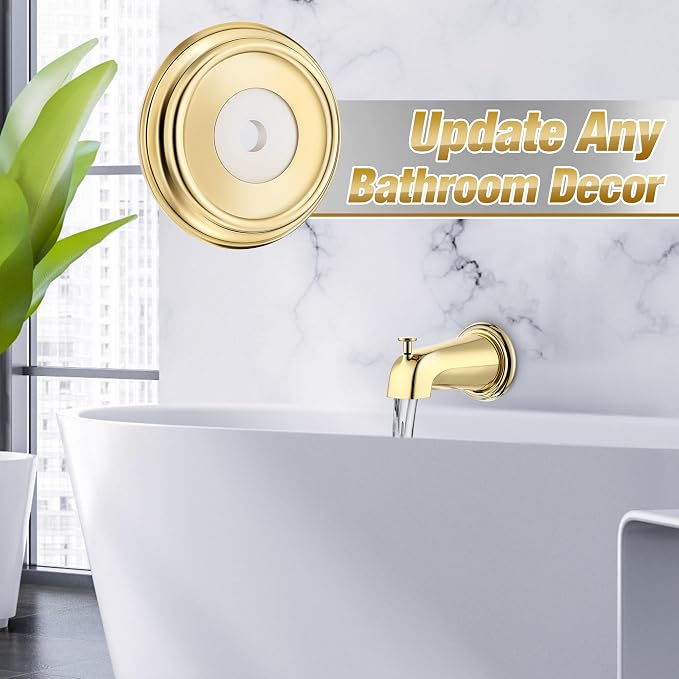 Dreyoo Metal Tub Spout Cover Ring, Bathtub Spout Trim Plate Ring - Image 7