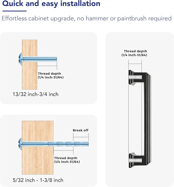 Ravinte Hardware 5 Pack Matte Black Cabinet Pulls, 10 Inch Hole Center Zinc - Image 3