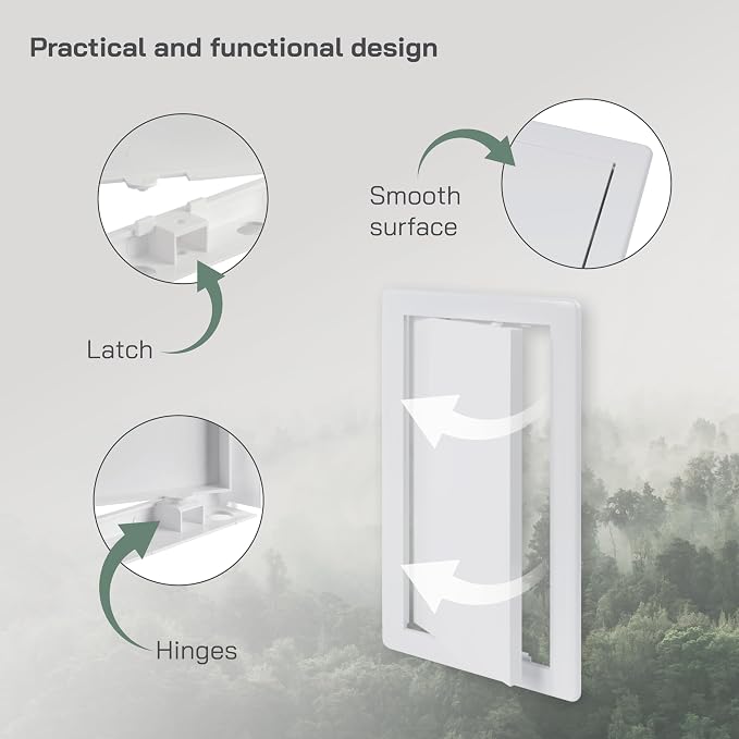 Vent Systems White ABS Plastic Access Panel 6 x 12 Inch - Image 3