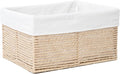 GYASVWU Hand-Woven Paper Rope Storage Baskets, Rectangular Wicker Baskets by GYASVWU