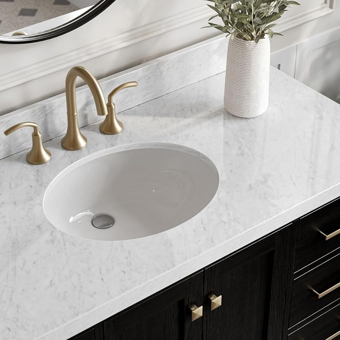 ARIEL Cambridge 49 Inch Single Oval Sink Bathroom Vanity - Image 3