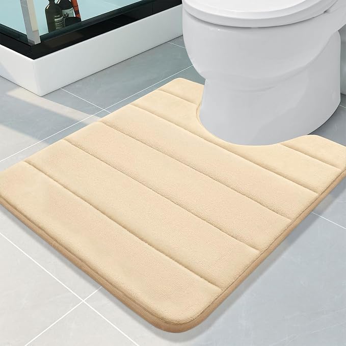 Buganda Memory Foam U-Shaped Contour Toilet Rugs, Non Slip Absorbent, Thick by Buganda